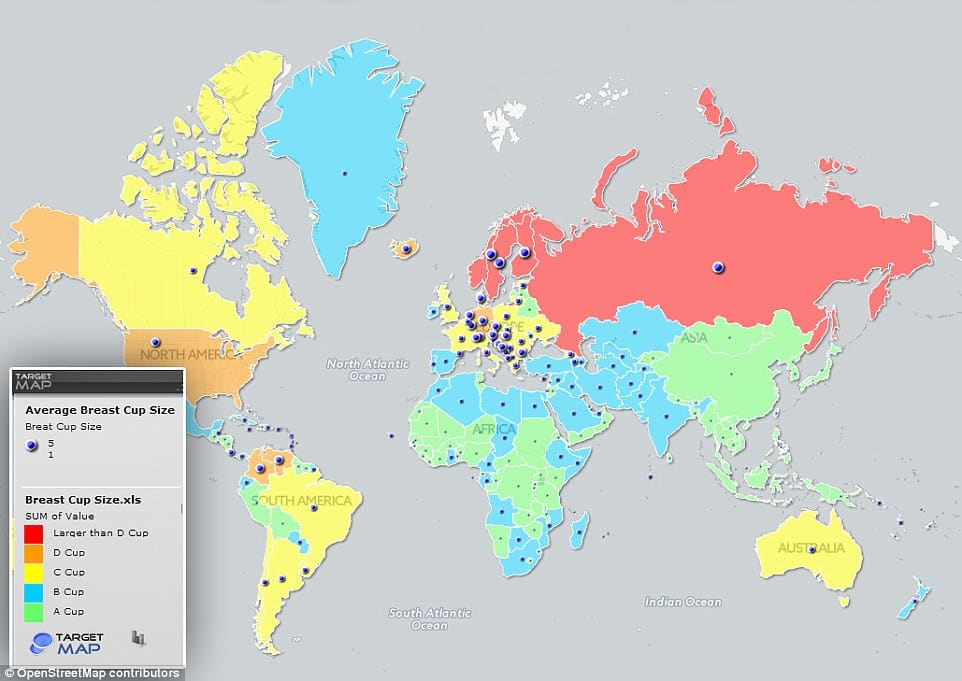 A Closer Look at Average Breast Size By Country