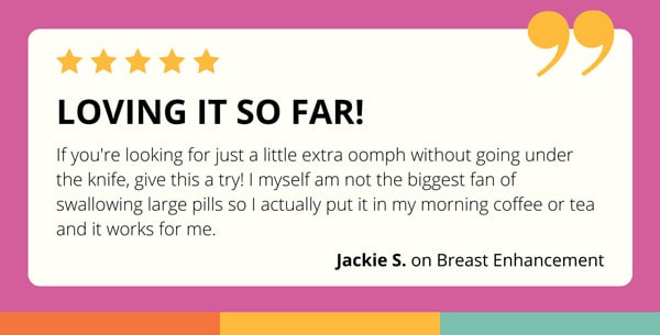 customer’s feedback on Bust Bunny Breast Enhancement supplement