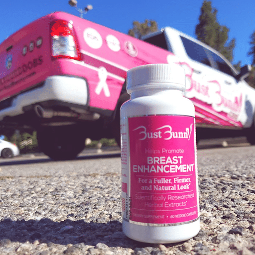 bottle of Bust Bunny’s Breast Enhancement Supplements