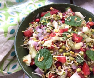 sprouted fenugreek seed salad