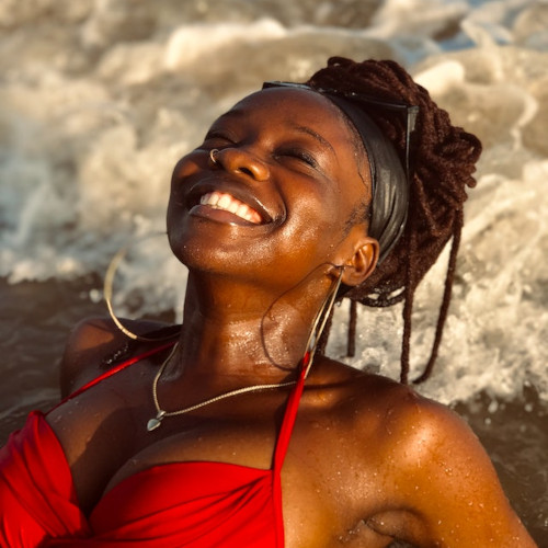 woman by the beach