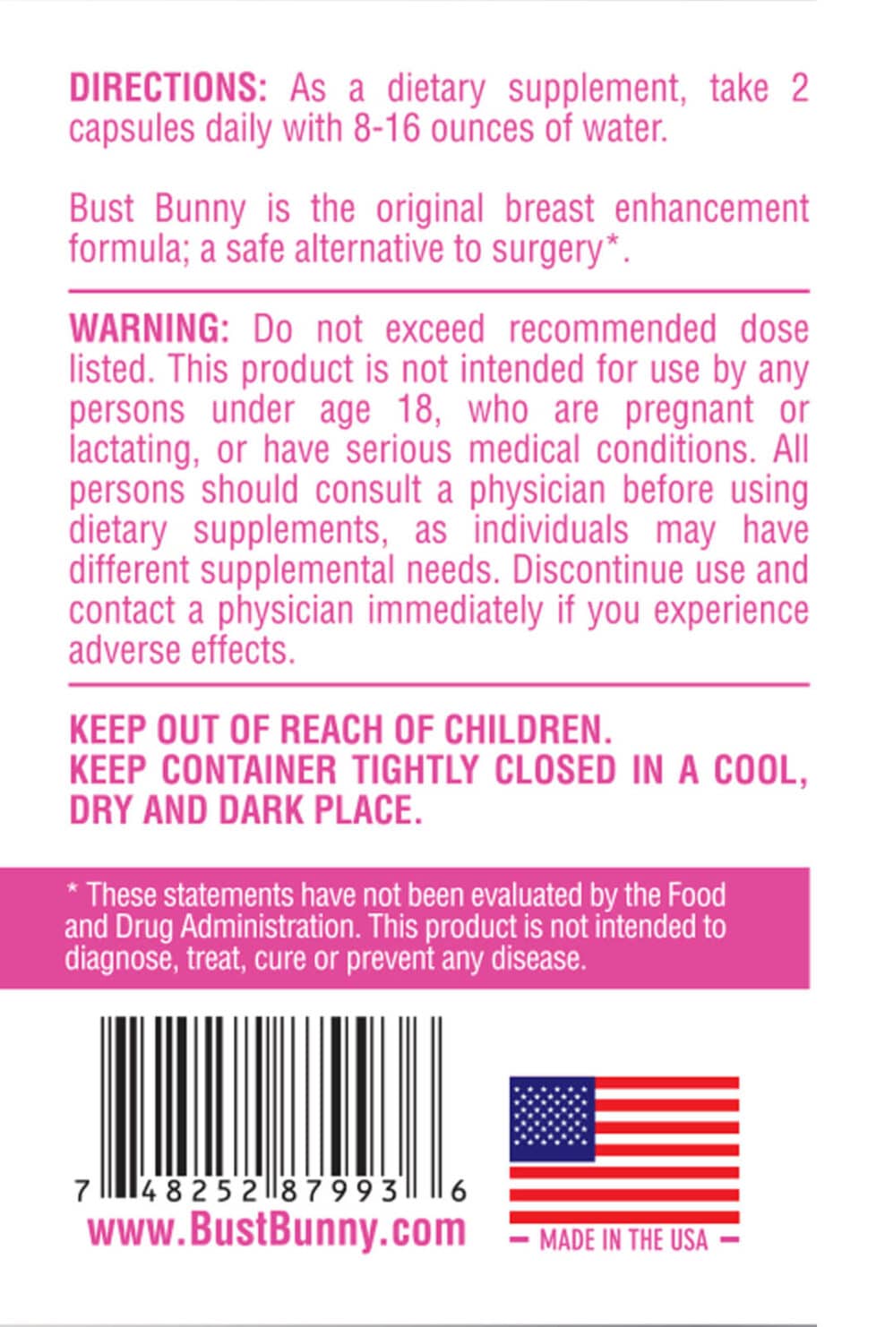 Breast Enhancement Label