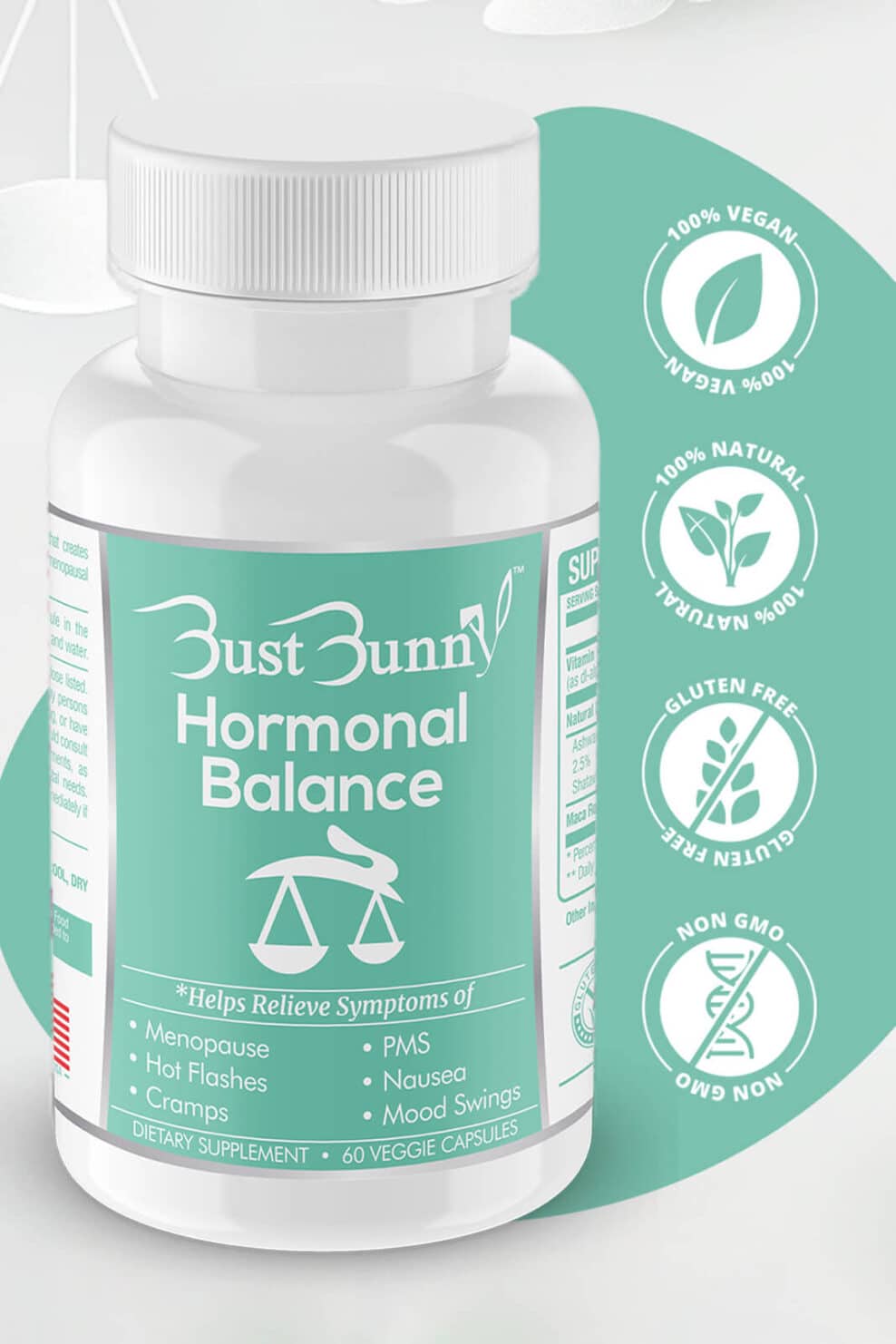 Hormonal Balance Bottle and Icons