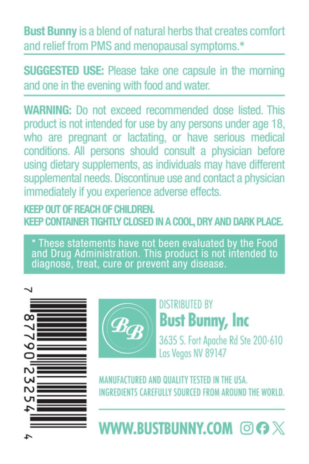 Hormonal Balance Label